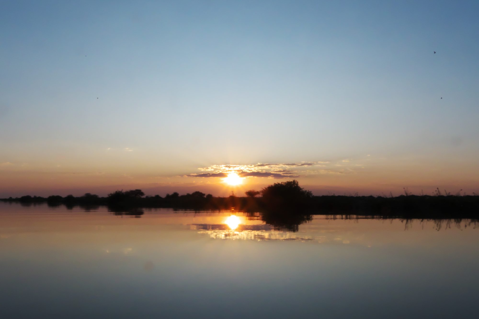 Sonnenuntergang am Kavango
