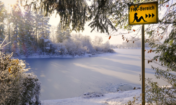 Eisbad im Bibisee Eisbad im Bibisee