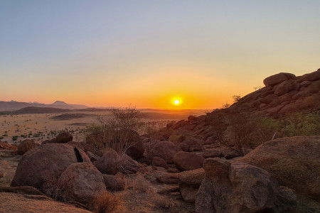 Sonnenuntergang in Twyfelfontein